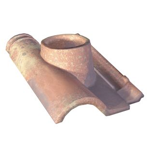 Tuile à douille ø120 Romane rouge Monier