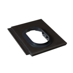 Tuile à douille universelle Innotech-Durovent beton noir Diam 110/160mm 42x33 cm