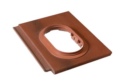 Tuile à douille universelle Innotech-Durovent beton rouge vielli Diam 110/160mm 42x33 cm