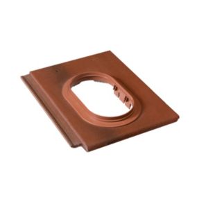 Tuile à douille universelle Innotech-Durovent beton rouge vielli Diam 110/160mm 42x33 cm