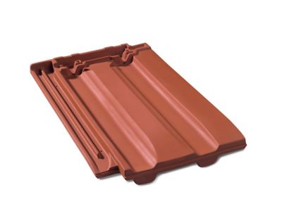 Tuile Belmont rouge vieilli 32,6 x 42,5 cm Monier