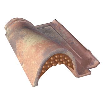Tuile chatière grillagée Abeille rose Monier