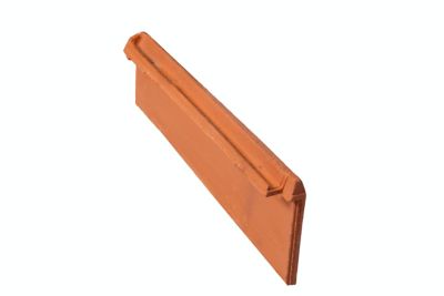 Tuile de rive standard droite en terre cuite rouge vieilli L. 437 x l ...