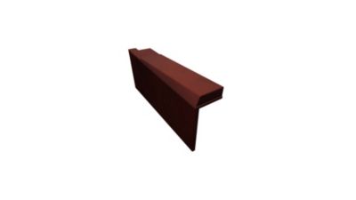 Tuile de rive standard gauche en terre cuite rouge vieilli L. 437 x l ...