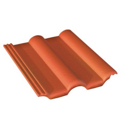 Tuile Double romane brun Monier terre cuite