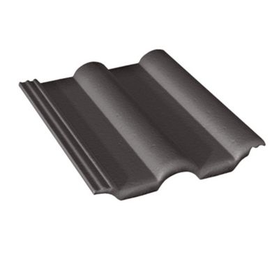 Tuile Double romane noir terre cuite