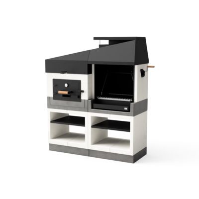 TUOZI - Cuisine Extérieure Kitaway Otte Barbecue + Four, Gril Argentin - 168 x 63 x 206 cm. Barbecue de Jardin avec Four à Bois