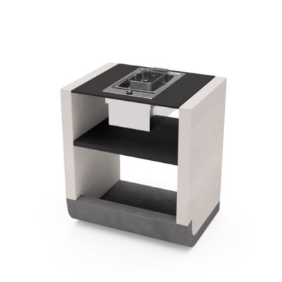 TUOZI-Module de support SUD Électrique pour Barbecue en Béton Préfabriqué (Blanc, Gris, Noir-81x60x60 cm)-Extérieur