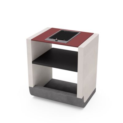 TUOZI-Module de support SUD Électrique pour Barbecue en Béton Préfabriqué (Blanc, Gris, Rouge-81x60x60 cm)-Extérieur