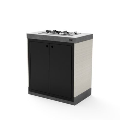 TUOZI - Module Stand PLAN/VENIT Gaz 78 pour Barbecue en Béton Préfabriqué (Blanc, gris, noir - 78 x 47 x 47 cm) - Usage Extérieur