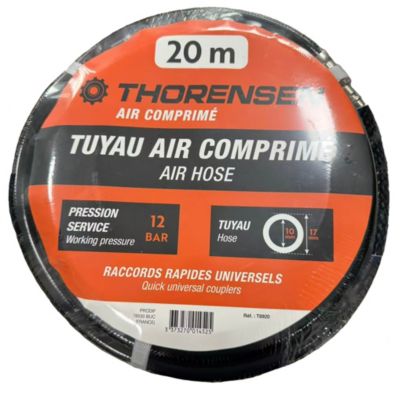 Tuyau air comprimé tressé renforcé Thorensen 20m Ø10X17mm