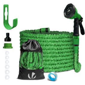 Tuyau d'Arrosage Extensible 15m avec Accessoires vert VOUNOT
