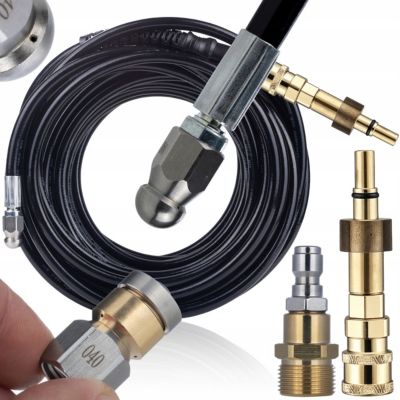 Tuyau de Canalisation HydroJet Pro Max 20 M - Pression 200 Bar, Adaptateurs M22/1/4, 2 Bus Rotatifs et 3+1