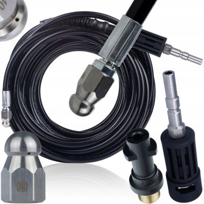 Tuyau de Canalisation NilKranz BayoJet 20M - Pression 200 bar, Buse 3+1 M22, Compatible Nilfisk Kranzle Karcher K2-K7