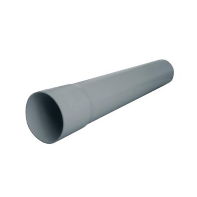 Tuyau de descente FITT – Ø 80 mm – Gris effet acier – 4 m