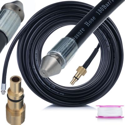 Tuyau de Nettoyage Canalisation 20 m - Buse 1+3, 160 Bar, Filetage 1/4, Compatible Lavor - Parkside PHD