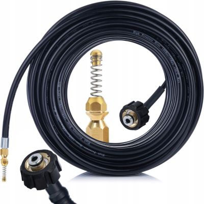 Tuyau de Nettoyage Canalisation 30 m M22x1,5 - 200 Bar, Laiton, Flexible, Compatible avec nettoyeur Kärcher HD/HDS