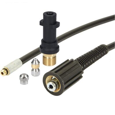 Tuyau de nettoyage de tuyaux 15 m 180 bar  2610 PSI Kit de nettoyage de tuyaux pour nettoyeur haute pression Kärcher k2k7