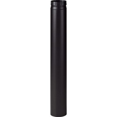 Tuyau de poêle à bois émaillé noir mat 100 cm Ø180 mm Poujoulat