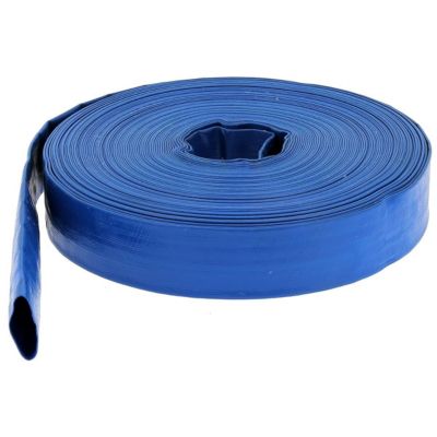 Tuyau de refoulement plat 32 mm (1 1/4'') bleu - Longueur 100 mètres - HUGGY TUYAUX