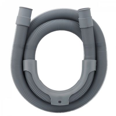 Tuyau de vidange, d'évacuation universel pour machine à laver, lave vaisselle - Gris - 2 m - Linxor