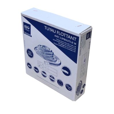 Tuyau Balai Piscine Tuyau Flottant 2 Embouts Pour Piscine - Diam 38 Mm - 12 M - Blanc Tuyau Aspiration Piscine