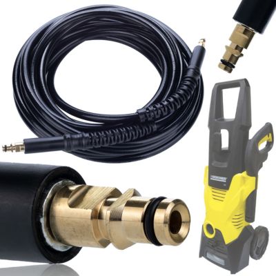 Tuyau D'Extension Haute Pression 10m Avec Raccords Quick Connect - Accessoire Robuste Pour Nettoyeur Haute Pression Jusqu'à 180 Bar