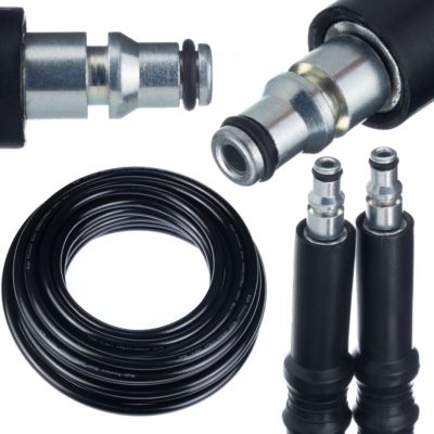 Tuyau Haute Pression 15 m Click Connect - 200 Bar, PVC Antiusure, compatible avec nettoyeur AR Blue/Michelin/Makita