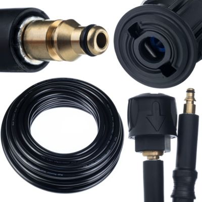 Tuyau Haute Pression 15 m Quick Connect - 200 Bar, PVC Renforcé, Compatible avec nettoyeur Stihl Nilfisk Gerni