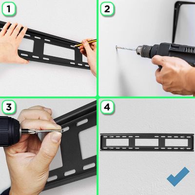 TVB123M Support TV mural pour écran de 23 à 55 pouces Inclinable Charge max 40 kg VESA 200 400 Télé LED LCD OLED Duronic