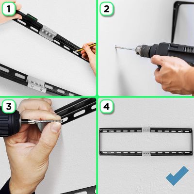 TVB777 Support TV mural pour écran de 33 à 60 pouces Inclinable Charge max 40 kg VESA 100 600 Télé LED LCD OLED Duronic