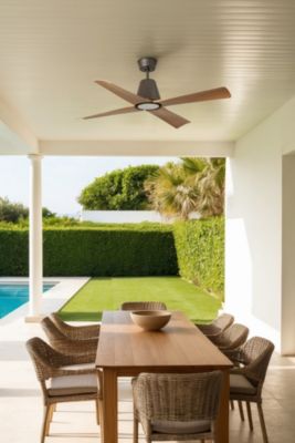TYPHOON M LED Ventilateur LED marron/bois