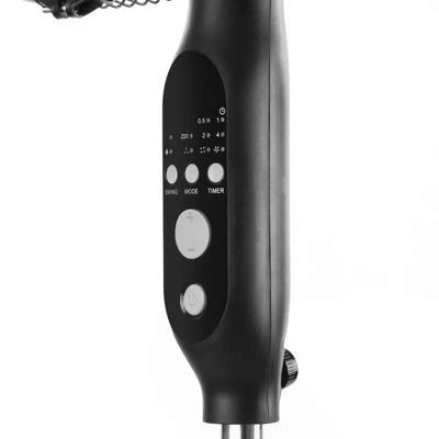 AERSON Ventilateur sur pied 40 cm Ventilateur réglable en hauteur jusqu'à 120 cm – Débit d'air élevé 3 vitesses différentes Fonction oscillation env. 80°, noir