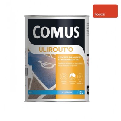 ULIROUT'O ROUGE 3L - Peinture pour signalisation et marquage routier en phase aqueuse - COMUS