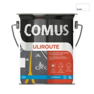 ULIROUTE BLANC 3L - Peinture pour signalisation et marquage routier - COMUS