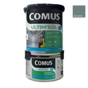 ULTIM'SOL GRIS CIMENT 4KG - ULTIM'SOL Peinture sol epoxy bi-composante en phase aqueuse pour trafic intense