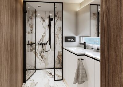 Unica Barre de douche S Puro 65 cm avec flexible de douche, Noir mat (28632670)