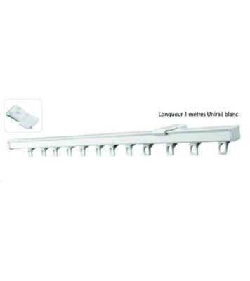 UNIRAIL - Tringle Rail en Aluminium Blanc - L. 1,00 m