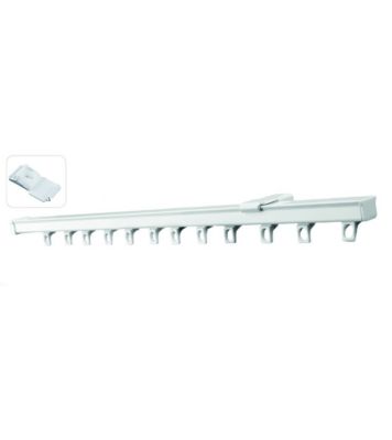 UNIRAIL - Tringle rail pour rideau en aluminium blanc L 1 m Coloris - Blanc