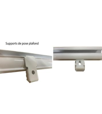 UNIRAIL - Tringle rail pour rideau en aluminium blanc L 1 m Coloris - Blanc