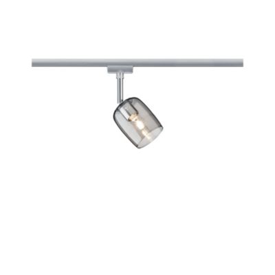 URail Spot sur rail Blossom Spot individuel G9 max. 10W gradable 230V Chrome mat, Verre fumé