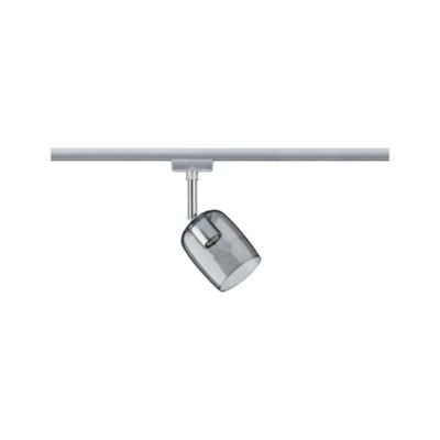 URail Spot sur rail Blossom Spot individuel G9 max. 10W gradable 230V Chrome mat, Verre fumé
