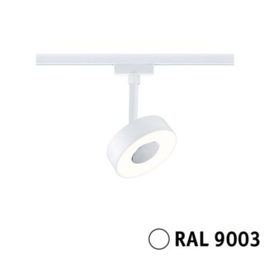 URail Spot sur rail Circle 180lm 5W 3000K gradable 230V Blanc signal