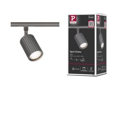 URail Spot sur rail Lirena GU10 max. 10W 230V Titanium | Castorama