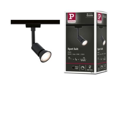 URail Spot sur rail Salt GU10 max. 10W gradable 230V Noir mat