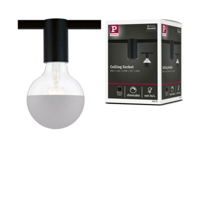 URail Spot sur rail Socket E27 max. 20W gradable 230V Noir