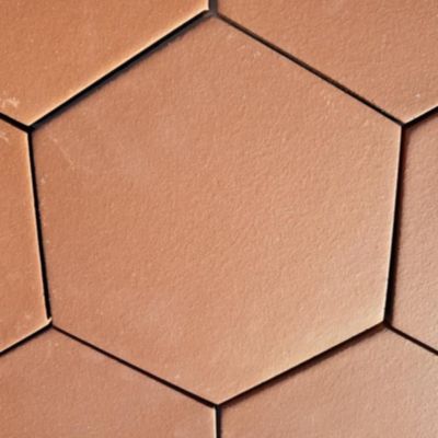 véritable tomette hexagonale en terre cuite 20x20 cm