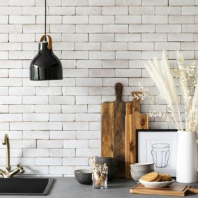 Véritable Zellige Marocain - Blanc Fes 5x15 Cm (au m²)