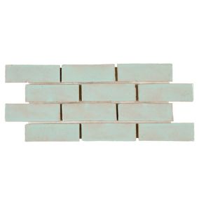 Véritable Zellige Marocain - Bleu Iceberg 5x15 Cm (au m²)