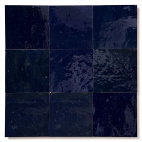 Véritable Zellige Marocain - Bleu Nuit 10x10 Cm (au m²)